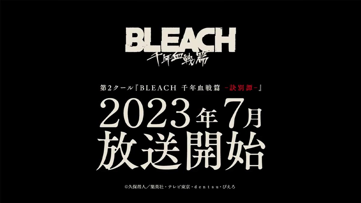 Bleach TYBW Second Cour Release Date